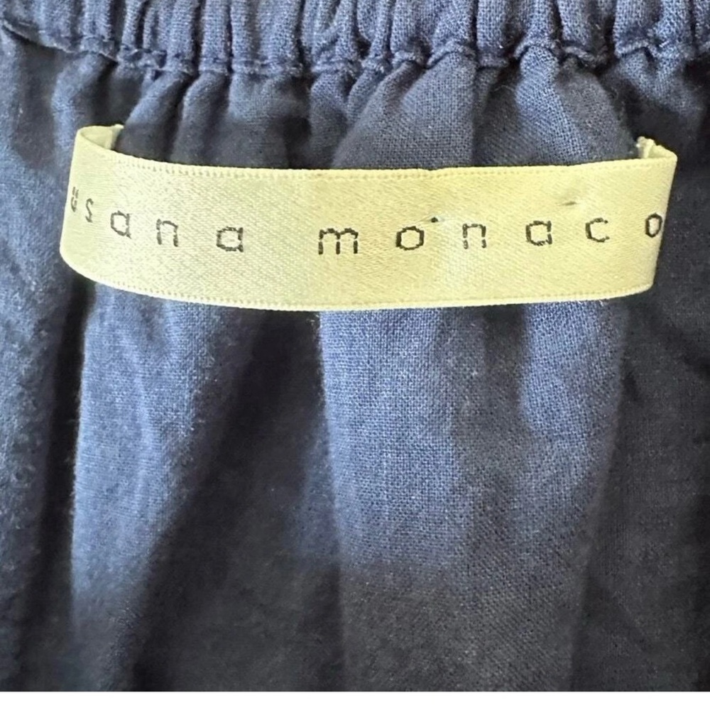Susana Monaco Sleeveless Cotton Dress Fully Lined Navy Size 2 - Picture 4 of 5